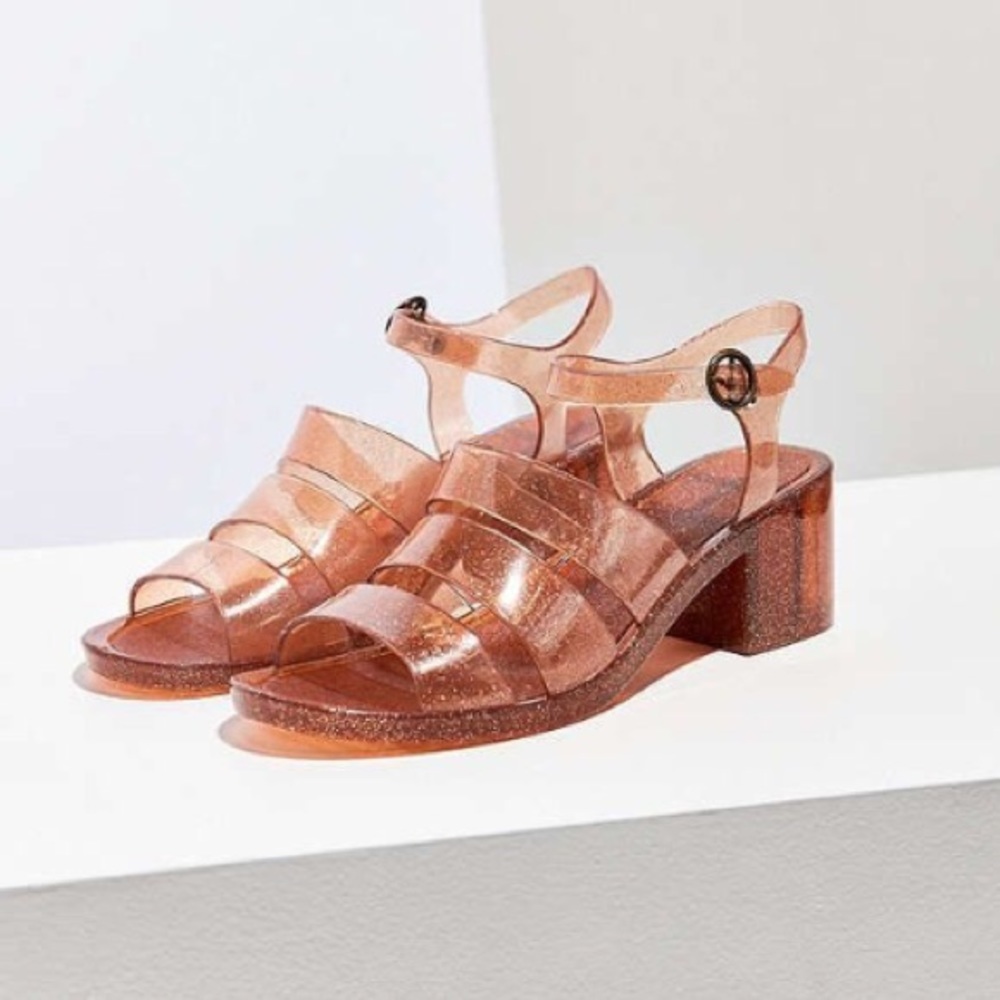 Urban outfitters sparkly jelly heels